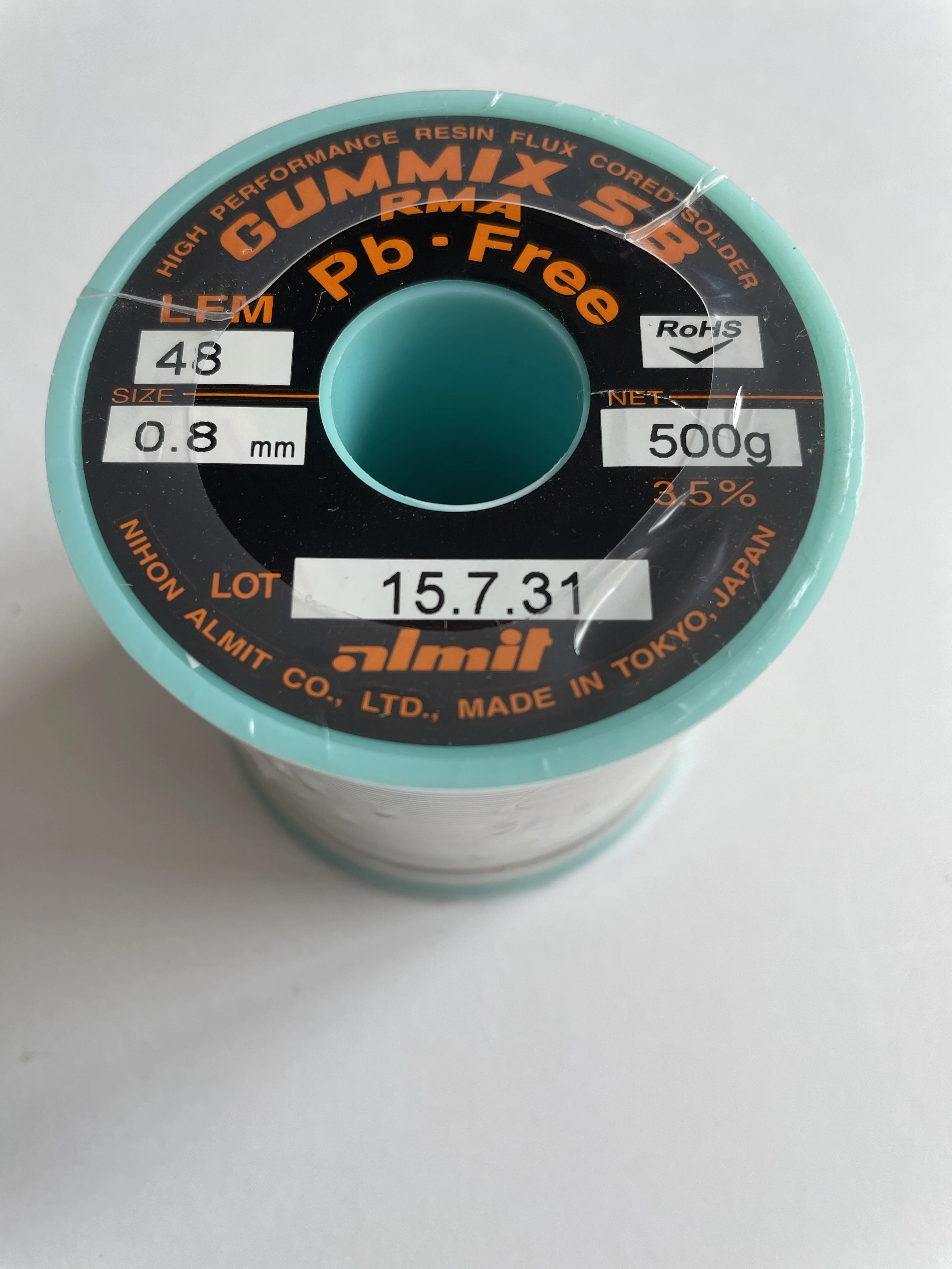 Gummix -Almit Fără plumb Compoziție: Sn3.0Ag0.5Cu 80150350cositor